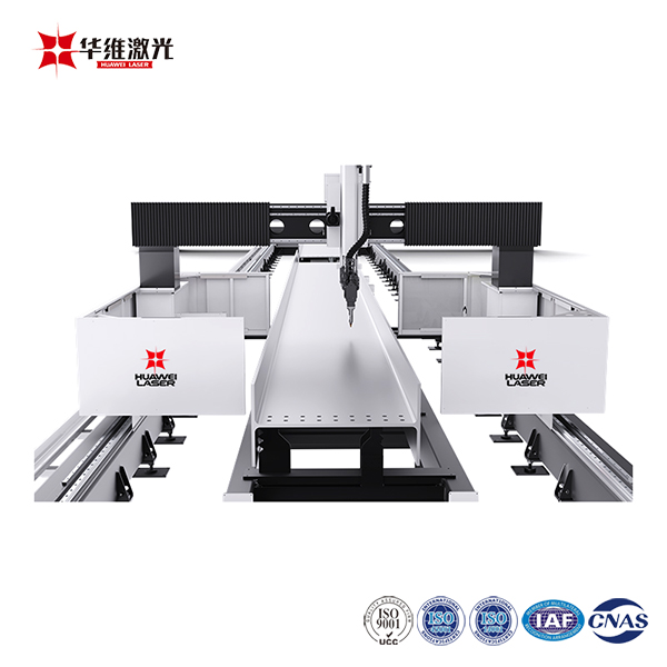 3D CNC H-sugaras lézeres vágógép 12000W fémacél feldolgozáshoz